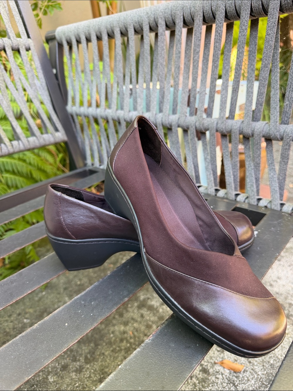 Easy Spirit Dark Brown Low Wedge Pumps